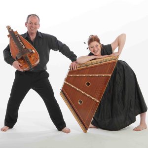 Hurdy-Gurdy Player Quentin Budworth & Hammered Dulcimer Player Amanda Lowe